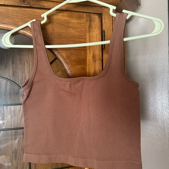 Brown Cropped Tank Top. MUST BE BUNDLED (T) - Picture 4 of 5
